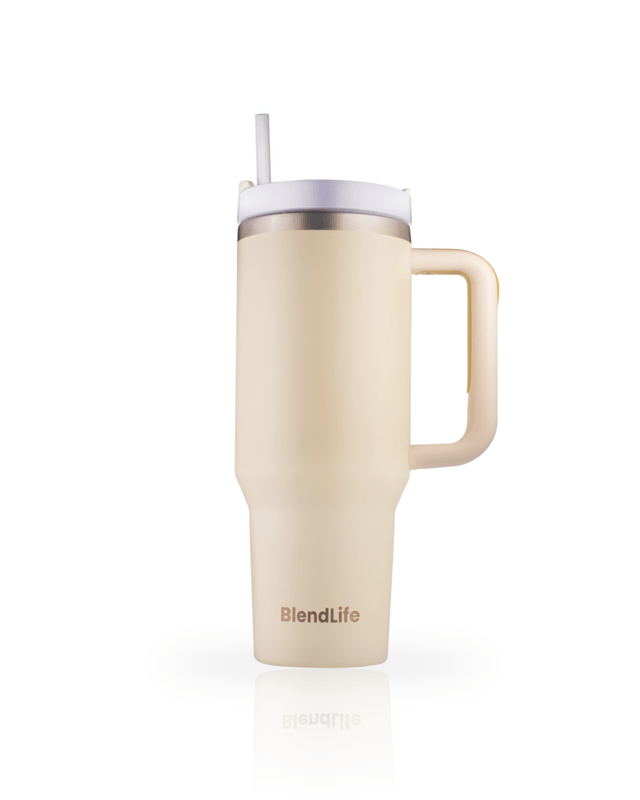 BlendLife Premium Vacuum Tumbler (1200ml) with Handle & Straw