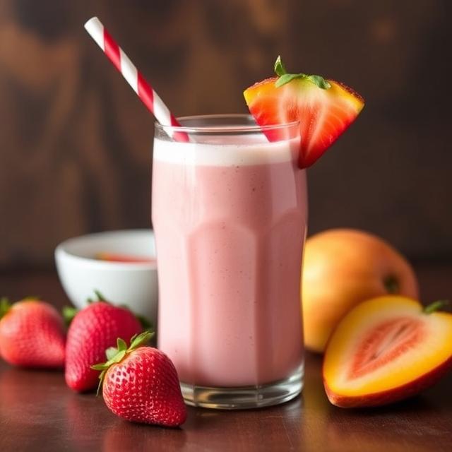 Strawberry-Mango Protein Shake