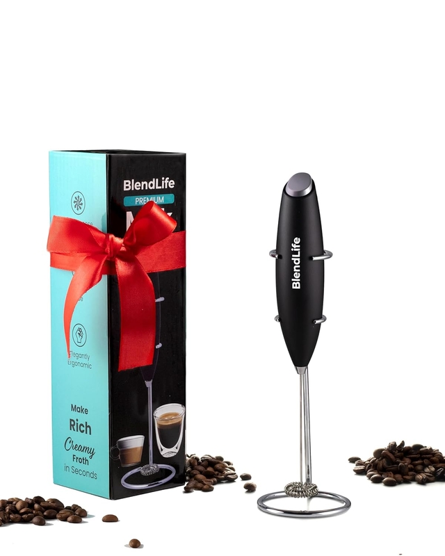 BlendLife Handheld Milk Frother - Black